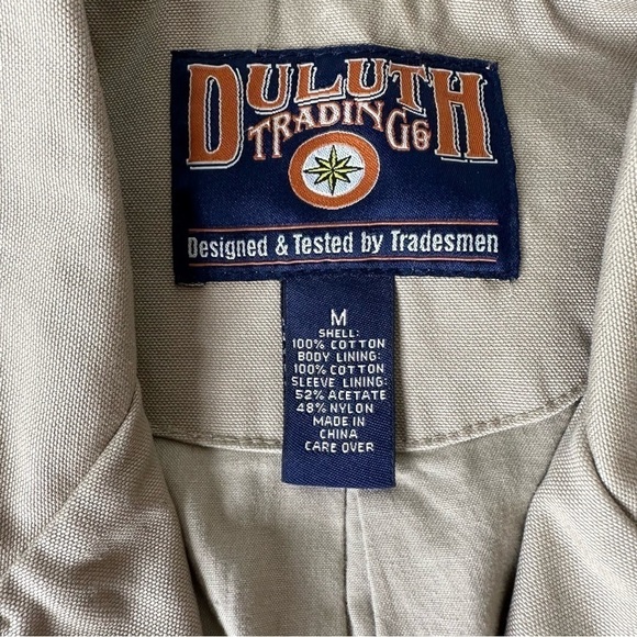 Duluth Trading Co Men's Khaki Fire Hose Presentation Jacket Size Medium - Picture 7 of 7